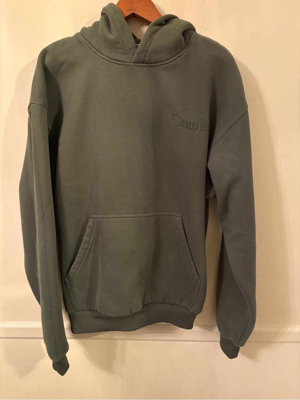Comfrt Unisex Sage Green Heavyweight Hoodie - Sz Small